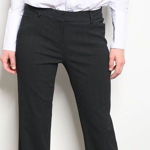 Pinstripe Trousers Office Work Pants Slacks